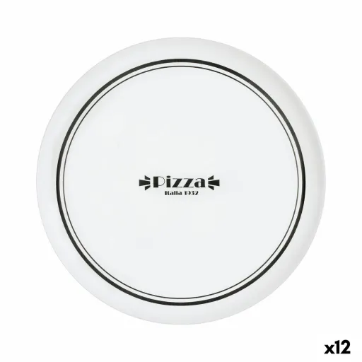 Prato para Pizza Luminarc Firend's Time Bistro Branco Preto Vidro Ø 32 cm (12 Unidades)