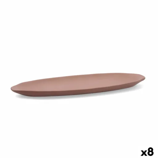 Bandeja de Aperitivos Quid Mineral Gres Terracota Cerâmica 13 x 30,5 cm (8 Unidades)