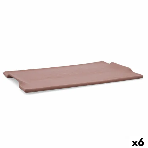 Bandeja de Aperitivos Quid Mineral Gres Terracota Cerâmica 35 x 23 cm (6 Unidades)