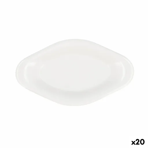 Bandeja de Aperitivos Quid Select Branco Plástico 17 x 9,5 x 2 cm (20 Unidades)