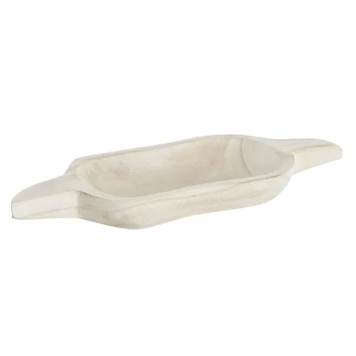 Bandeja de Aperitivos DKD Home Decor Marrom Claro Natural Tropical 38 x 15 x 4 cm