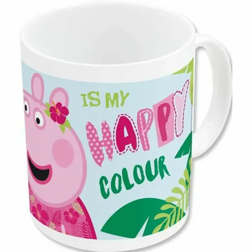 Caneca Peppa Pig Having Fun Cerâmica Rosa Claro (350 ml)