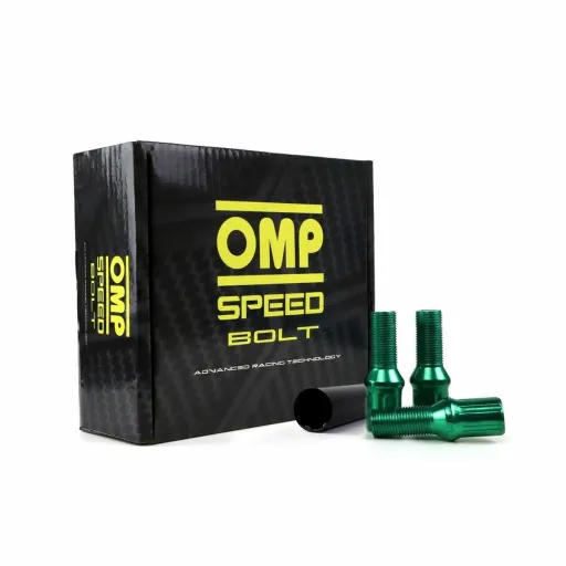 Set Porcas OMP 27 mm Verde 20 Uds M12 x 1,25