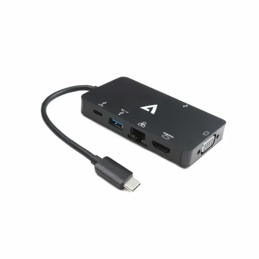 Adaptador USB C para HDMI V7 V7UC-2HDMI-BLK       Preto