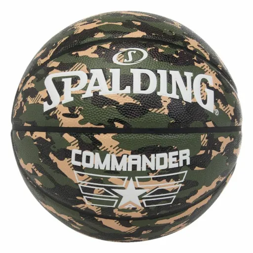 Bola de Basquetebol Spalding Commander Camo Verde Azeitona 7 Sintético (Tamanho 7)