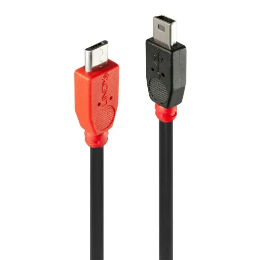 Cabo Micro USB LINDY 31717 50 cm Vermelho/Preto