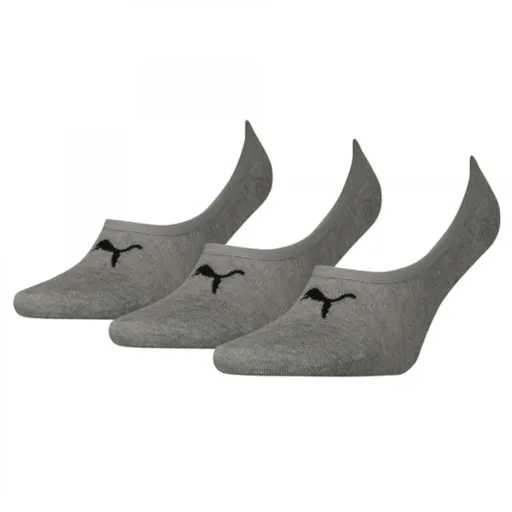 Meias Curtas de Desporto Puma FOOTIE (3 Pares) Cinzento