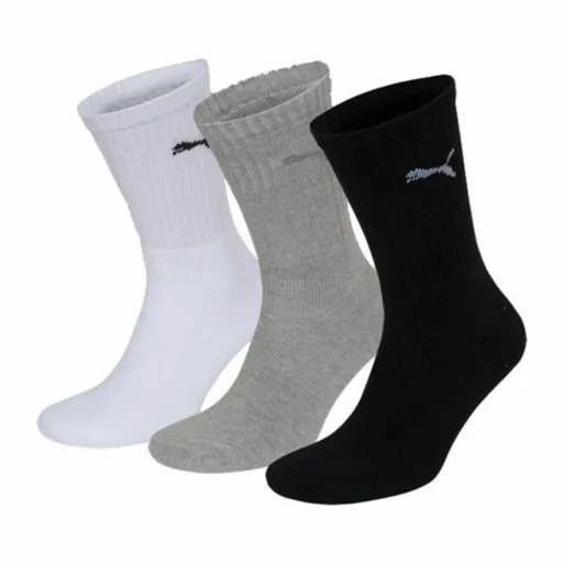 Meias de Desporto Puma SPORT (3 Pares) Branco Cinzento Preto Multicolor