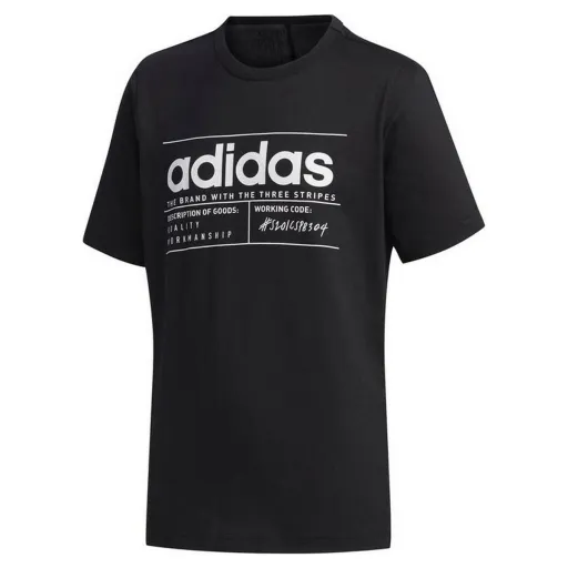 Camisola de Manga Curta Infantil Adidas Brilliant Basics Preto