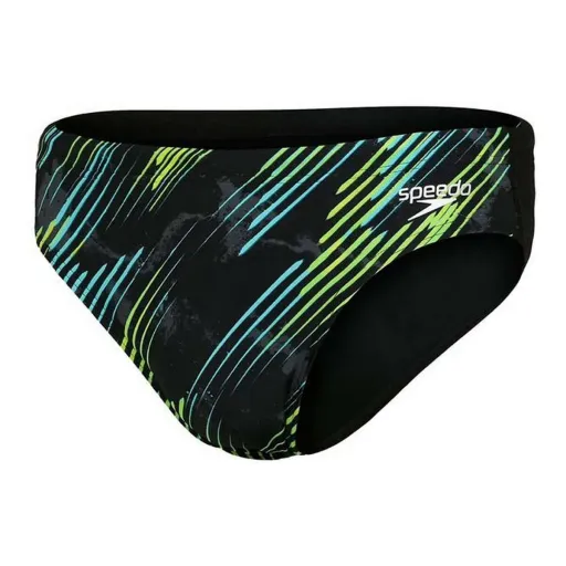 Calção de Banho Homem Speedo Allover 7cm Brief Preto