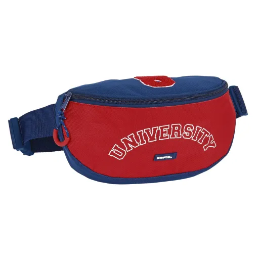 Bolsa de Cintura Safta University Vermelho Azul Marinho 23 x 14 x 9 cm