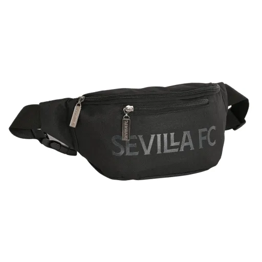 Bolsa de Cintura Sevilla Fútbol Club Teen Preto Desportivo 23 x 12 x 9 cm