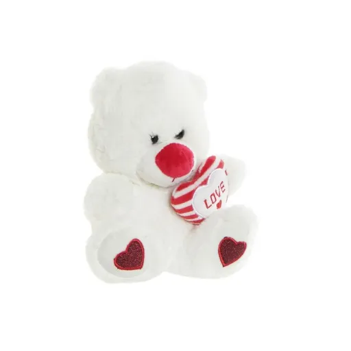 Peluche DKD Home Decor Branco Vermelho Plástico Infantil 17,5 x 15 x 20 cm