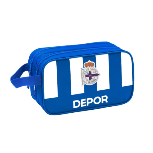 Nécessaire Escolar R. C. Deportivo de La Coruña Azul Branco 26 x 15 x 12.5 cm