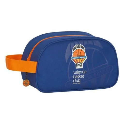 Nécessaire Escolar Valencia Basket M248 Azul Laranja 26 x 15 x 12 cm