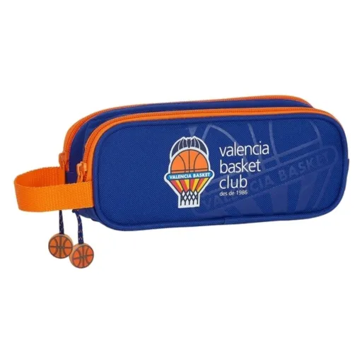 Estojo Valencia Basket M513 Azul Laranja (21 x 8 x 6 cm)