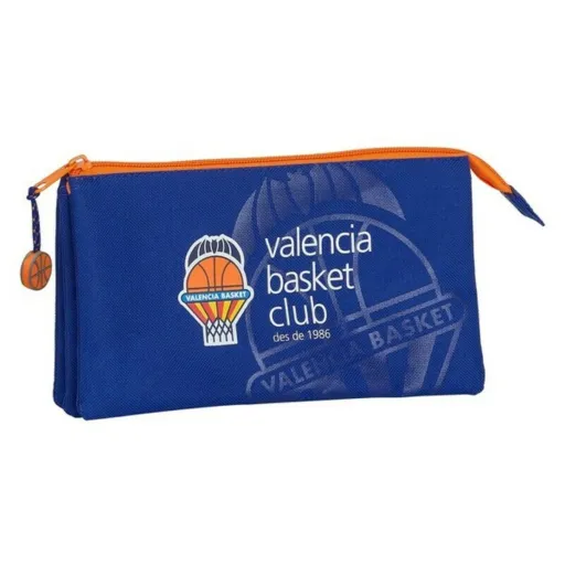 Estojo Valencia Basket M744 Azul Laranja (22 x 12 x 3 cm)