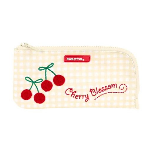 Bolsa Escolar Safta Cherry Bege (23 x 11 x 1 cm)