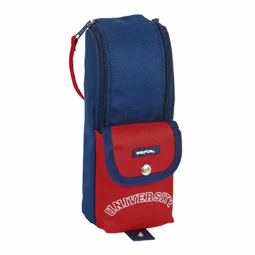 Bolsa Escolar Safta University Vermelho Azul Marinho (6 x 21 x 6 cm)