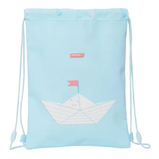 Saco Mochila com Cordas Safta Ship Azul (26 x 34 x 1 cm)