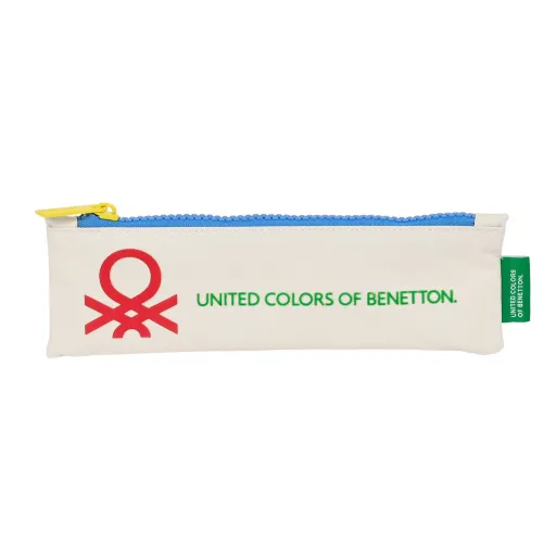 Bolsa Escolar Benetton Topitos Branco (20 x 6 x 1 cm)