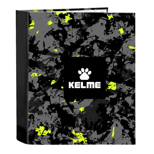 Pasta com Argolas Kelme Jungle Preto Cinzento Lima A4 (27 x 33 x 6 cm)