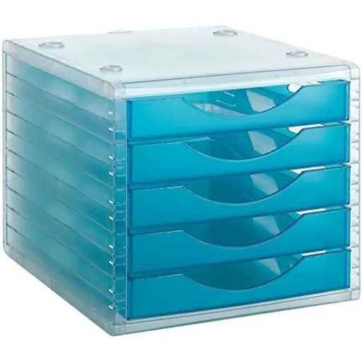 Arquivador Modular Archivo 2000 ArchivoTec Serie 4000 5 Gavetas Din A4 Azul 34 x 27 x 26 cm