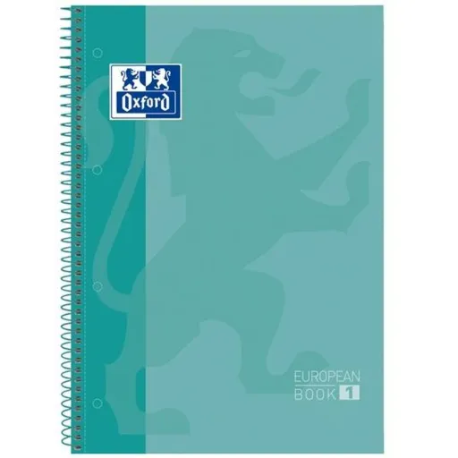 Caderno Oxford European Book Ice Menta A4 5 Peças