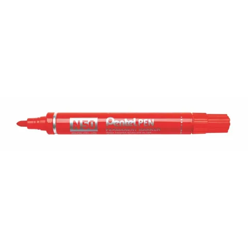 Rotulador Permanente Pentel N50-BE Vermelho 12 Peças