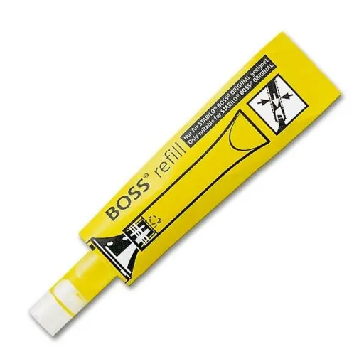 Tinta de Recarga Stabilo Boss Marcador Fluorescente Amarelo 20 Peças