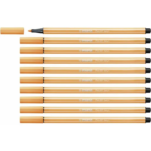 Rotuladores Stabilo Pen 68 Fluorescente Laranja (10 Peças)