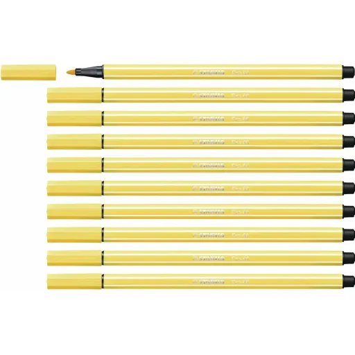 Rotuladores Stabilo Pen 68 Amarelo (10 Peças)