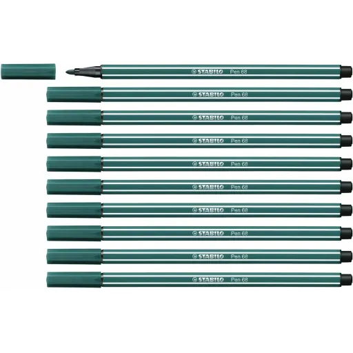 Rotuladores Stabilo Pen 68 Verde Turquesa (10 Peças)