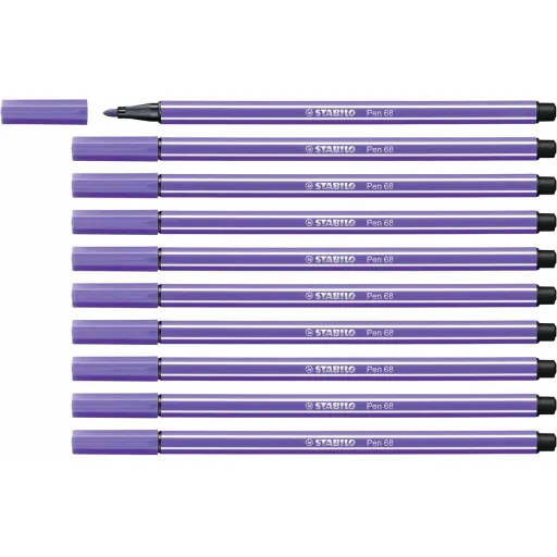 Rotuladores Stabilo Pen 68 Violeta (10 Peças)