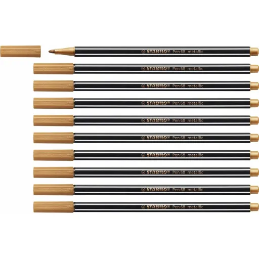 Rotuladores Stabilo Pen 68 Metallic Cobre (10 Peças)