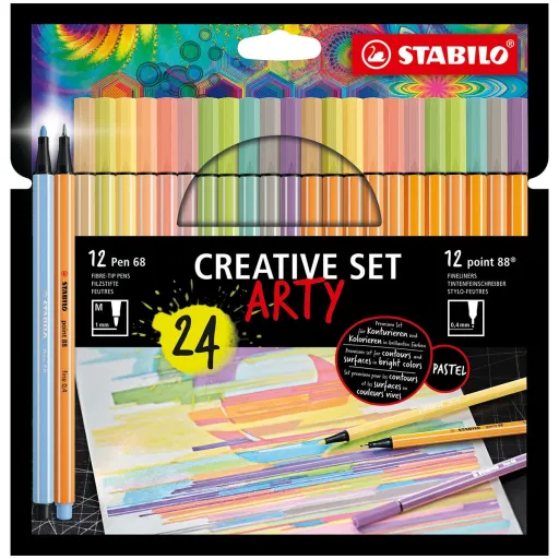 Conjunto de Canetas de Feltro Stabilo Point 88 & Pen 68 Creative Arty Multicolor