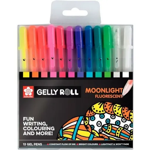 Conjunto de Canetas Talens Sakura Gelly Roll Moonlight 12 Peças