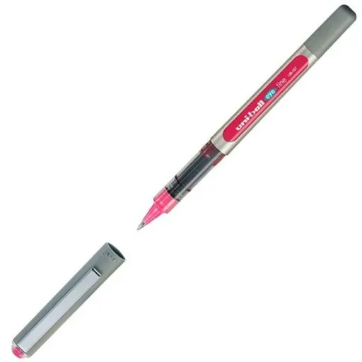 Esferográfica de Tinta Líquida Uni-Ball Rollerball Eye Fine UB-157 Cor de Rosa 0,7 mm (12 Peças)