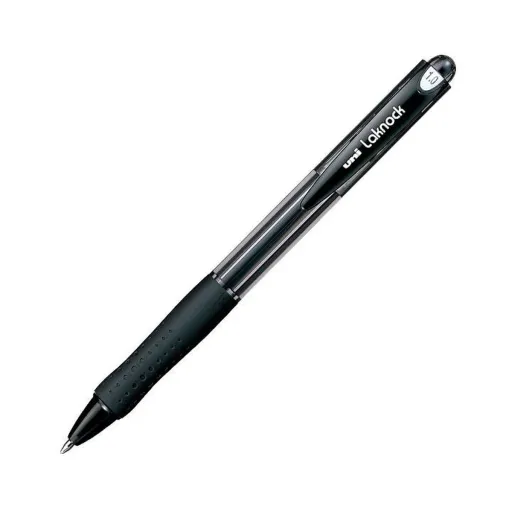 Esferográfica de Tinta Líquida Uni-Ball Rollerball Laknock SN-100 Preto 0,4 mm (12 Peças)