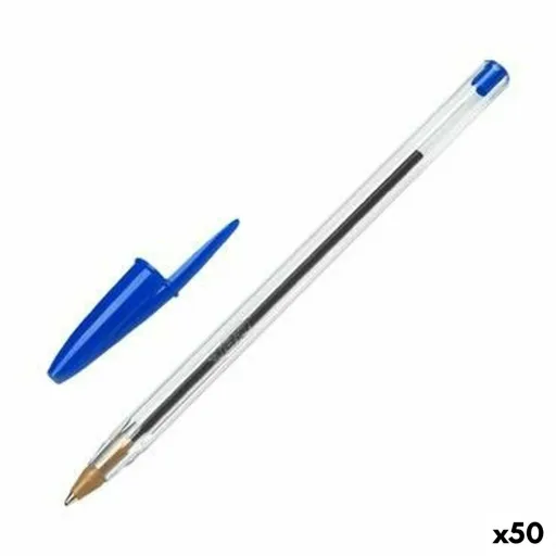 Caneta Bic Cristal Original Azul 0,32 mm (50 Unidades)