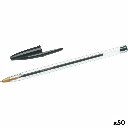 Caneta Bic Cristal Original Preto 0,32 mm (50 Unidades)