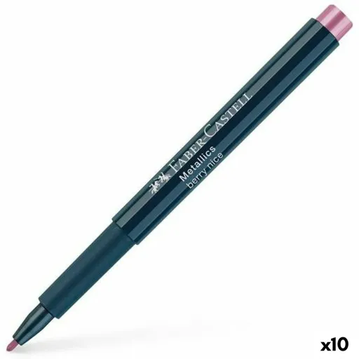 Rotuladores Faber-Castell Metallics Berry Nice Cor de Rosa (10 Unidades)