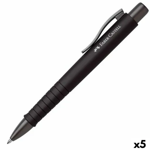 Caneta Faber-Castell Poly Ball XB Preto (5 Unidades)