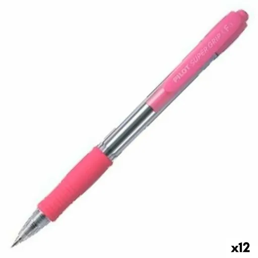 Caneta Pilot Supergrip Cor de Rosa 0,4 mm (12 Unidades)