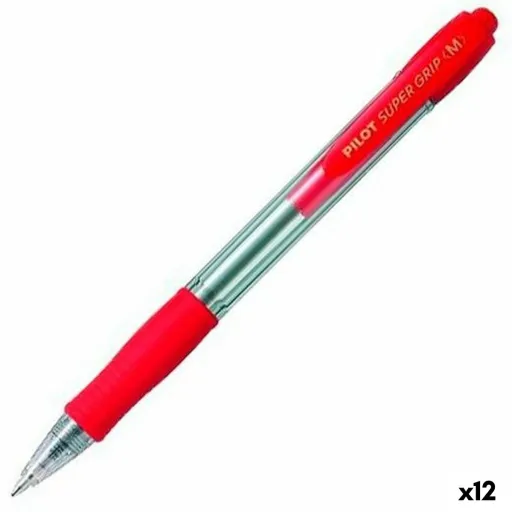 Caneta Pilot Supergrip Vermelho 0,4 mm (12 Unidades)