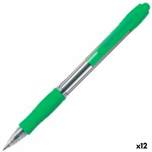 Caneta Pilot Supergrip Verde Claro 0,4 mm (12 Unidades)