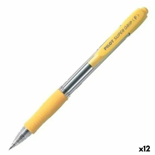 Caneta Pilot Supergrip Amarelo 0,4 mm (12 Unidades)