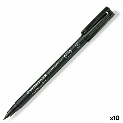 Rotulador Permanente Staedtler Lumocolor 313-9 S Preto (10 Unidades)