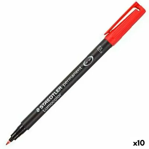 Rotulador Permanente Staedtler Lumocolor 318-2 F Vermelho (10 Unidades)