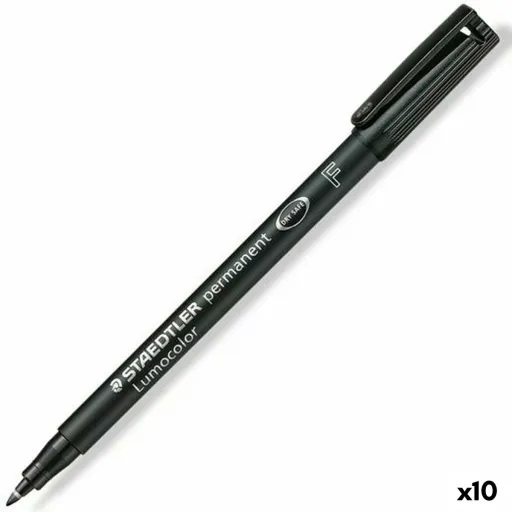 Rotulador Permanente Staedtler Lumocolor 318-9 Preto (10 Unidades)